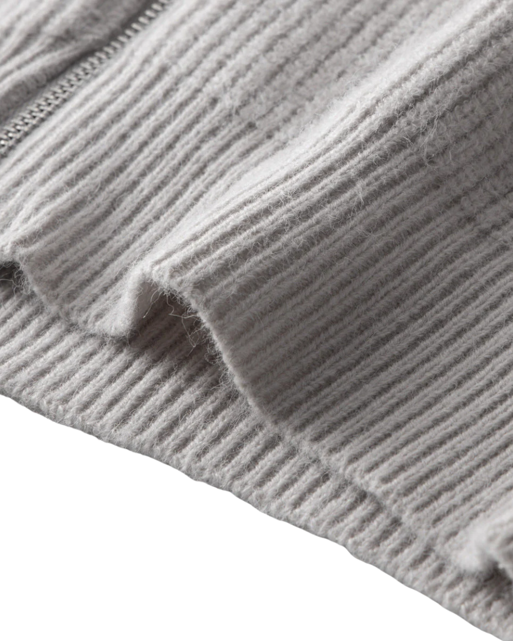 Cardigan con Zip in Merino Wool Quattro Stagioni