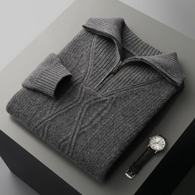 Maglione Zip in Lana Merino Taranto
