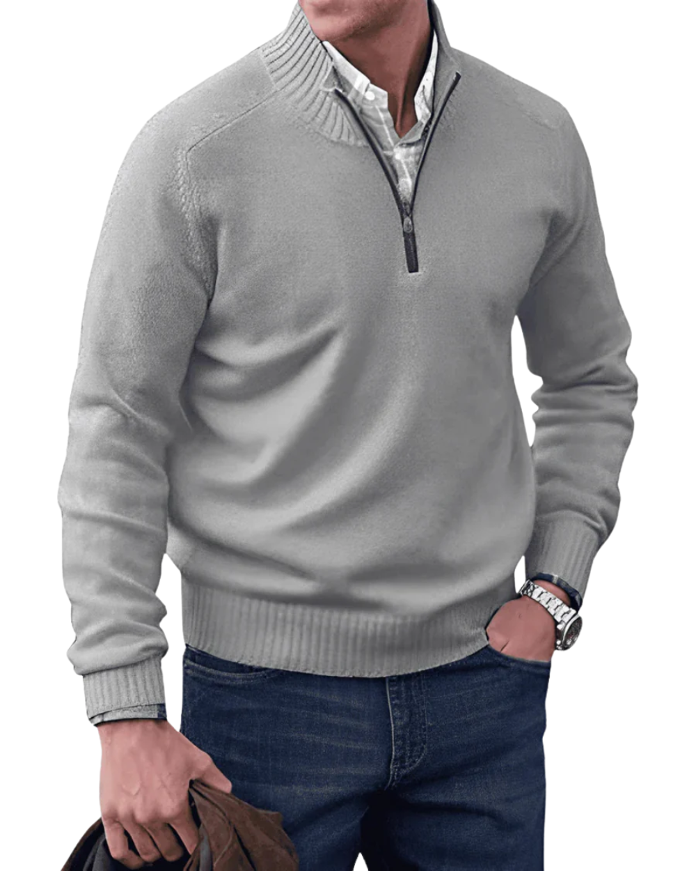 Maglione Zip Casual