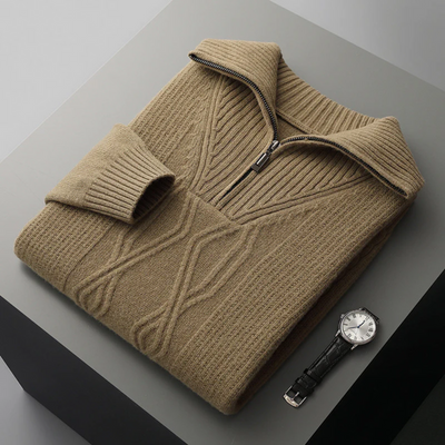 Maglione Zip in Lana Merino Taranto