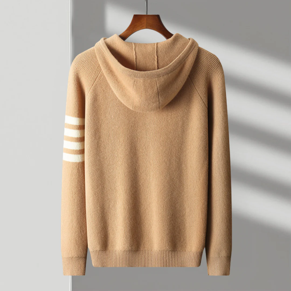 Felpa con Cappuccio in Lana Merino Arezzo