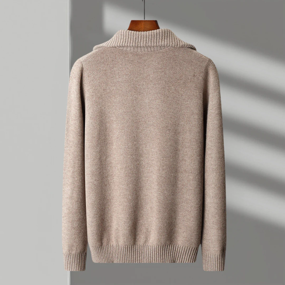 Maglione Zip in Lana Merino Taranto