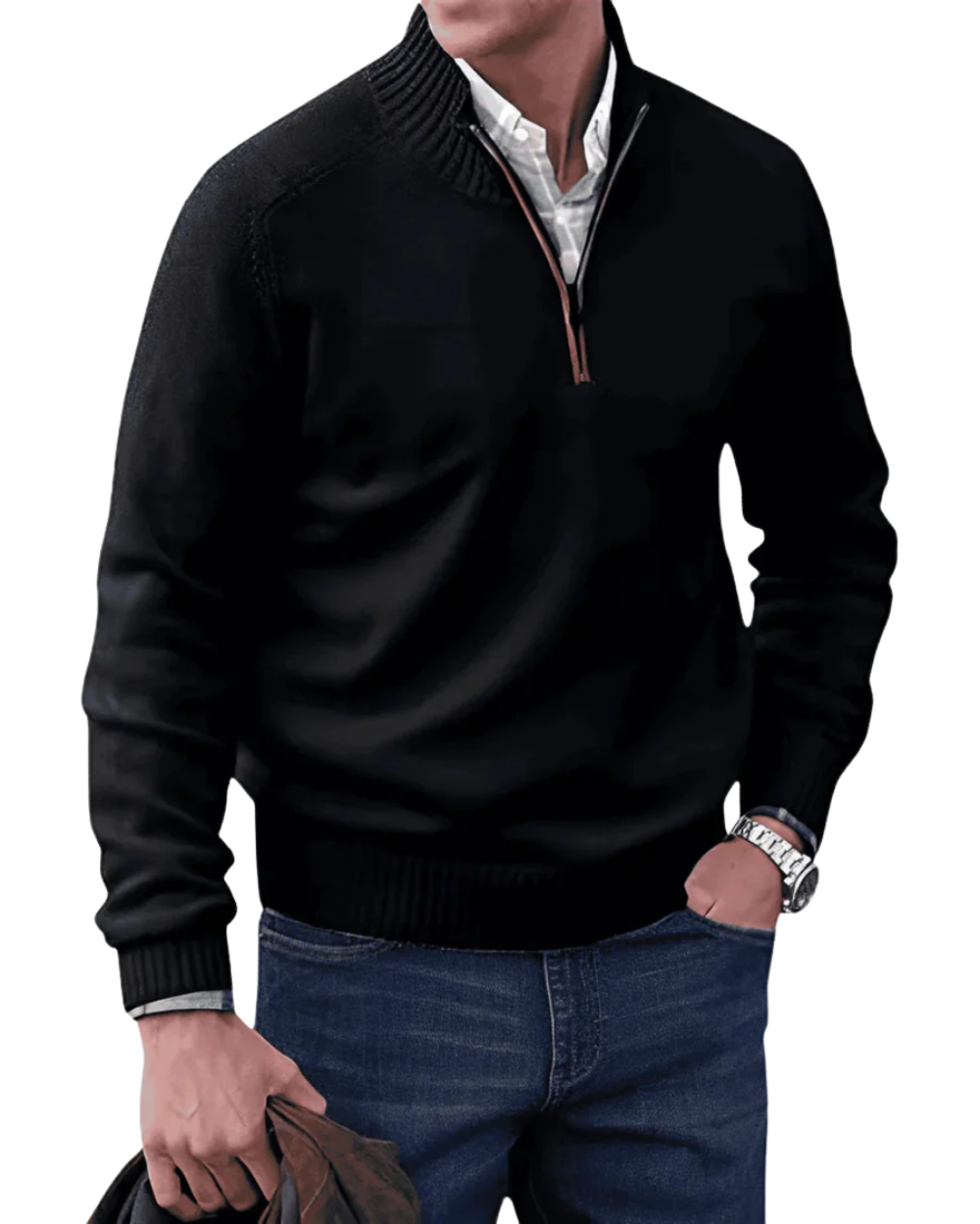 Maglione Zip Casual