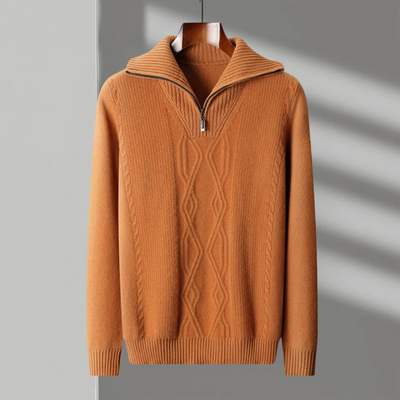 Maglione Zip in Lana Merino Taranto