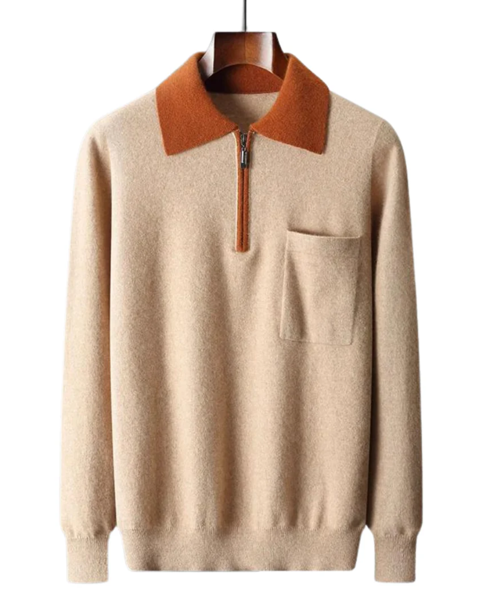 Polo Zip-Up in Cashmere Castelle