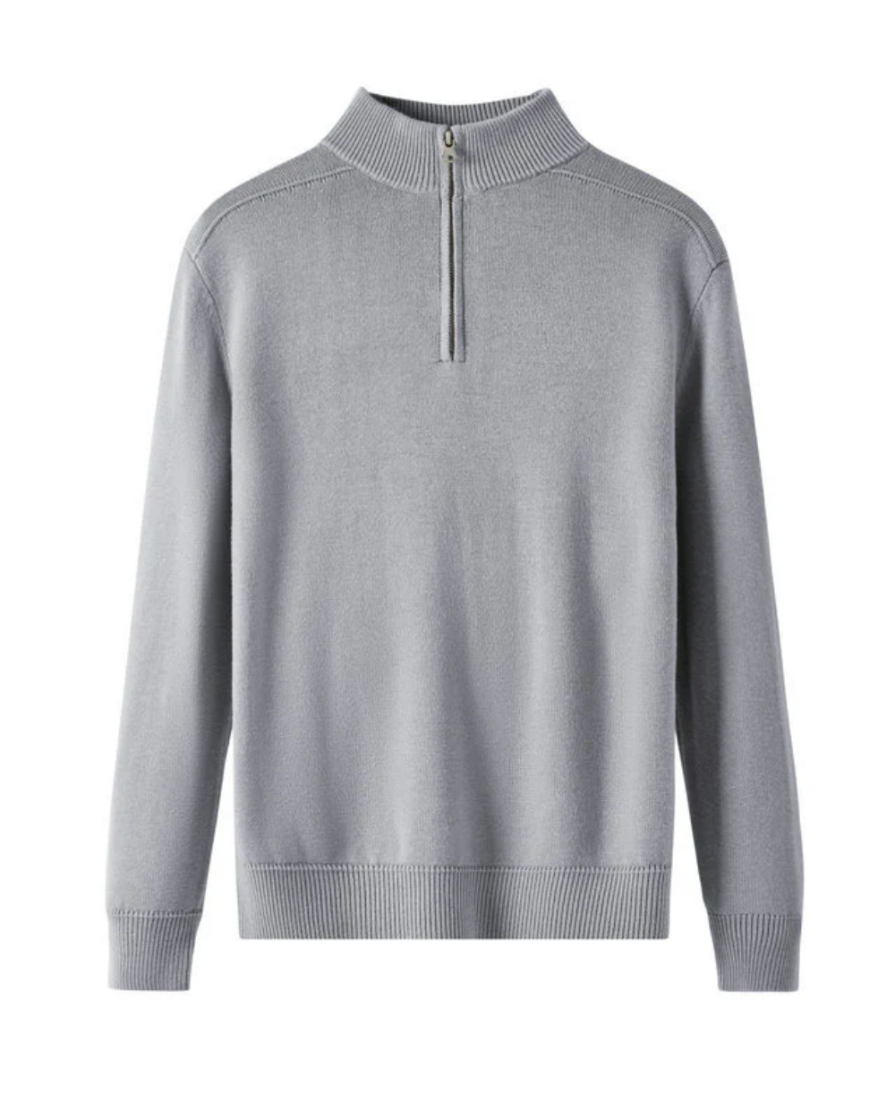 Maglione Zip in Lana Merino Capri