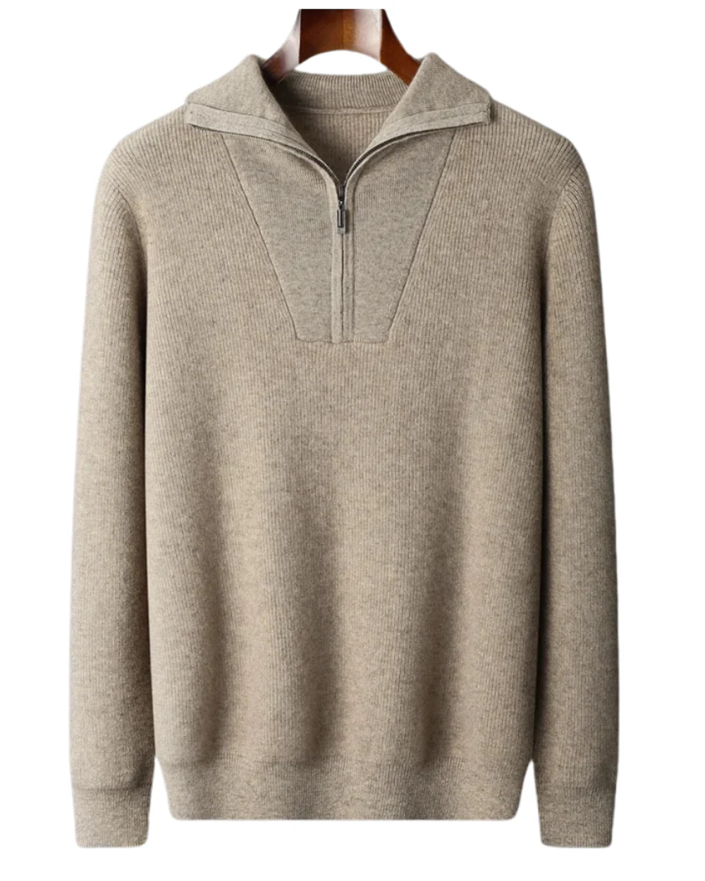 Maglione in Cashmere Portofino con Mezza Zip
