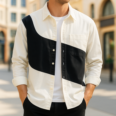 Camicia Bicolore in Cotone
