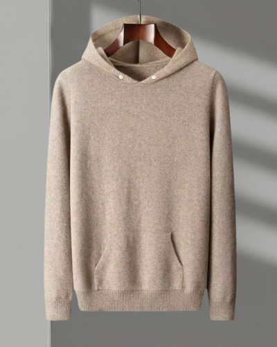 Felpa con Cappuccio in Lana Merino Nova