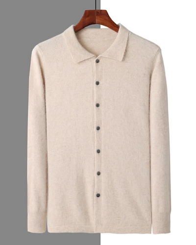 Cardigan con Bottoni in Cashmere Planeta