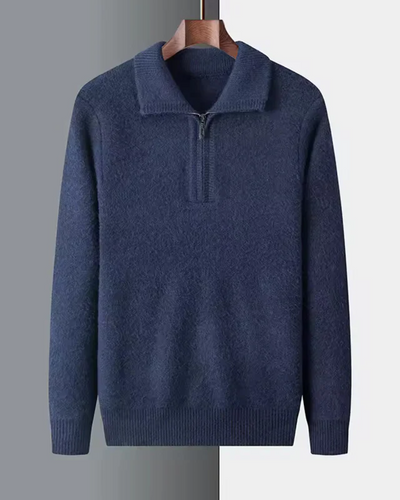 Maglione Gstaad in Cashmere con Zip a Quarto