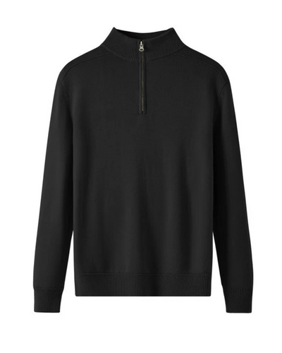Maglione Zip in Lana Merino Capri