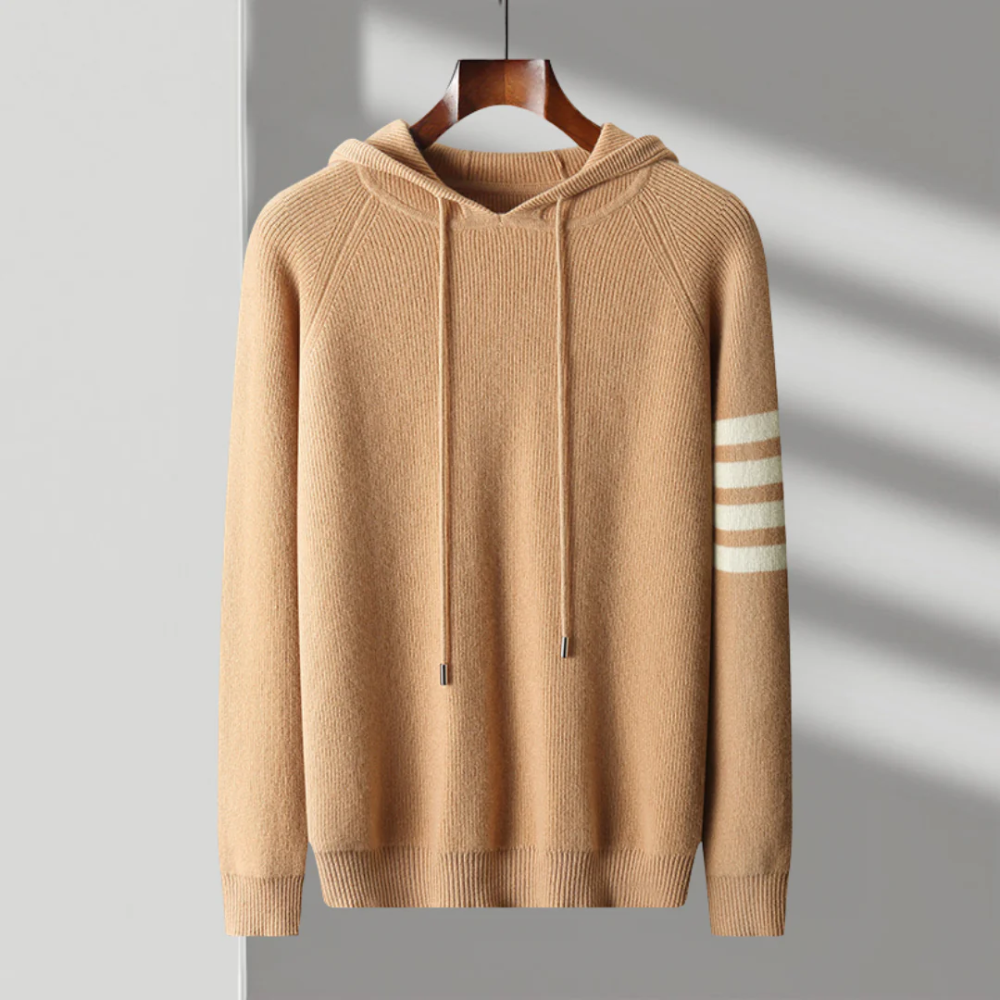 Felpa con Cappuccio in Lana Merino Arezzo