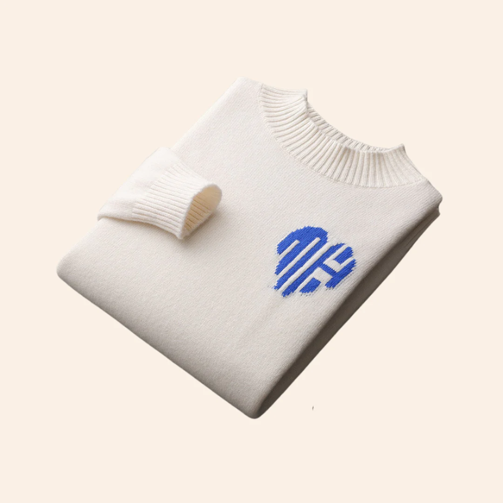 Maglione Cuore in Cashmere Bora Bora