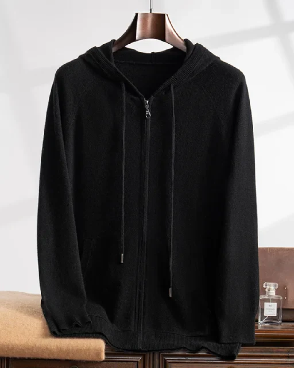 Gilet in Cashmere con Cappuccio Courchevel