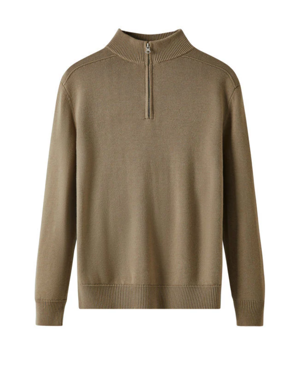 Maglione Zip in Lana Merino Capri