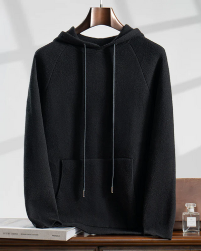 Felpa con Cappuccio in Cashmere Atlas