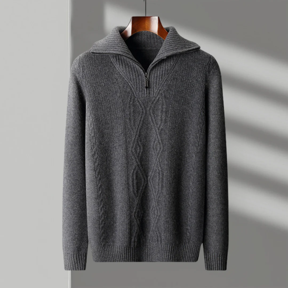 Maglione Zip in Lana Merino Taranto