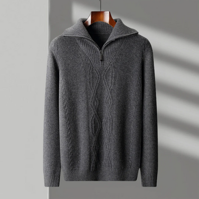 Maglione Zip in Lana Merino Taranto