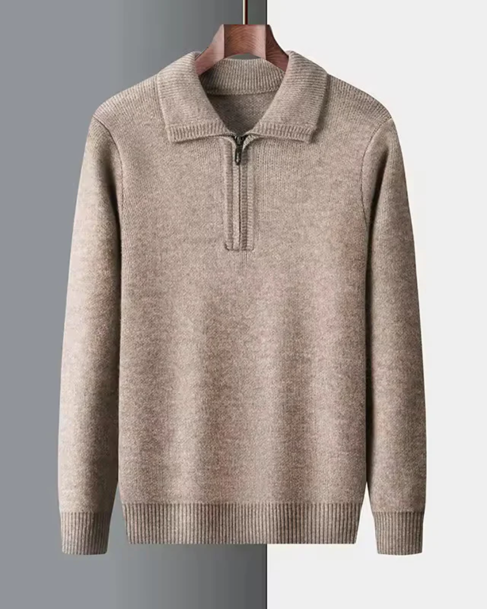 Maglione Gstaad in Cashmere con Zip a Quarto