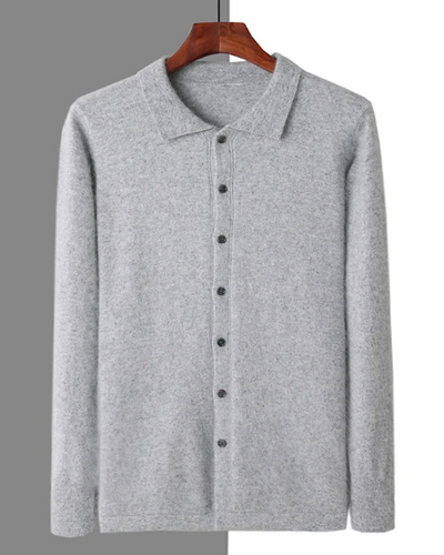 Cardigan con Bottoni in Cashmere Planeta