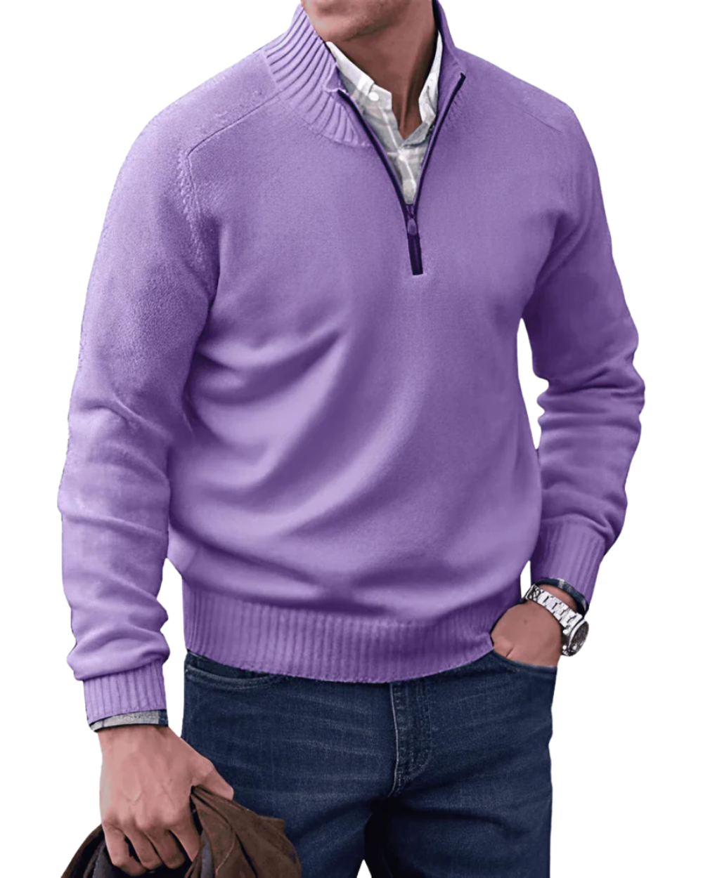 Maglione Zip Casual