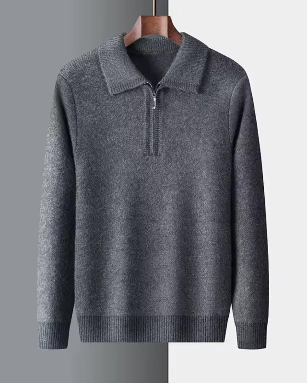 Maglione Gstaad in Cashmere con Zip a Quarto