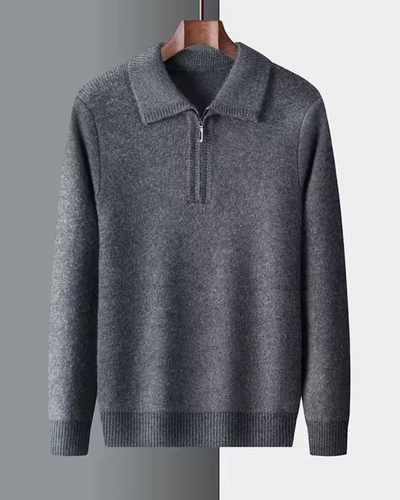 Maglione Gstaad in Cashmere con Zip a Quarto