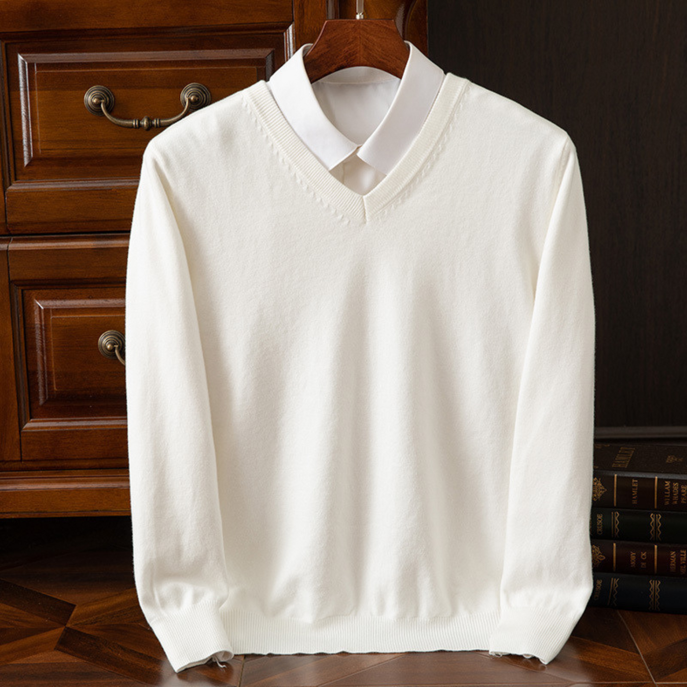 Maglione Chic con Scollatura a V