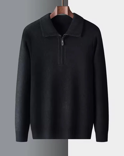 Maglione Gstaad in Cashmere con Zip a Quarto