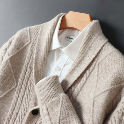 Cardigan in Lana Merino Savoca