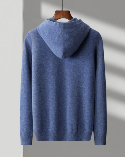 Felpa con Cappuccio in Lana Merino Nova