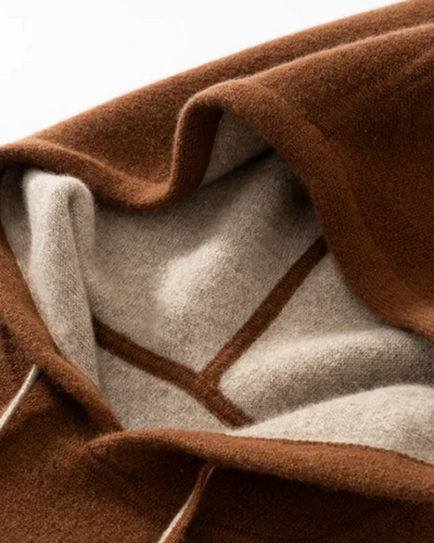 Felpa con Cappuccio in Cashmere Atlas