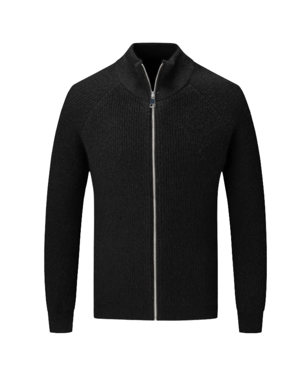 Cardigan con Zip in Merino Wool Quattro Stagioni