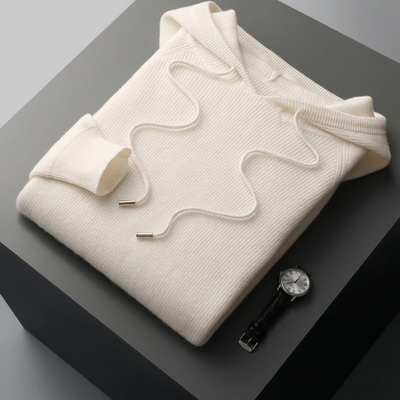 Felpa con Cappuccio in Lana Merino Arezzo