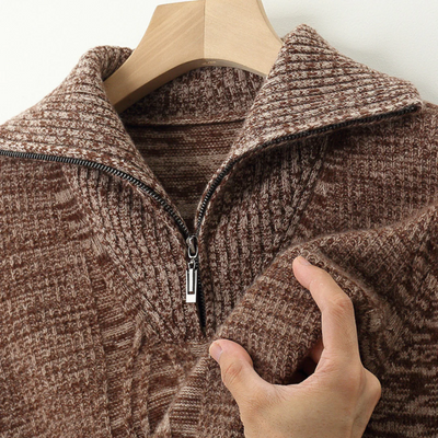 Maglione Zip in Lana Merino Taranto