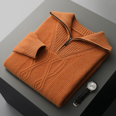 Maglione Zip in Lana Merino Taranto