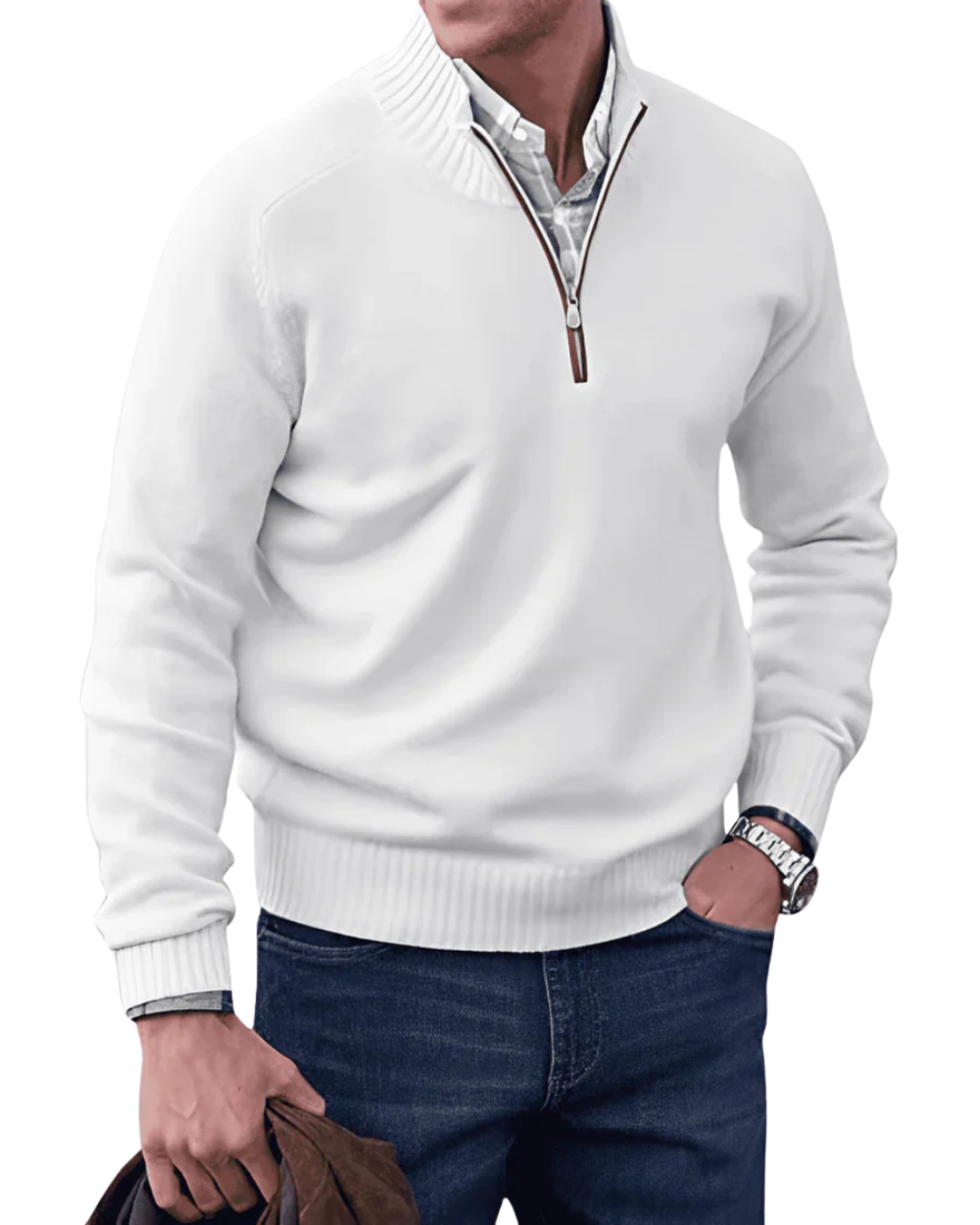 Maglione Zip Casual