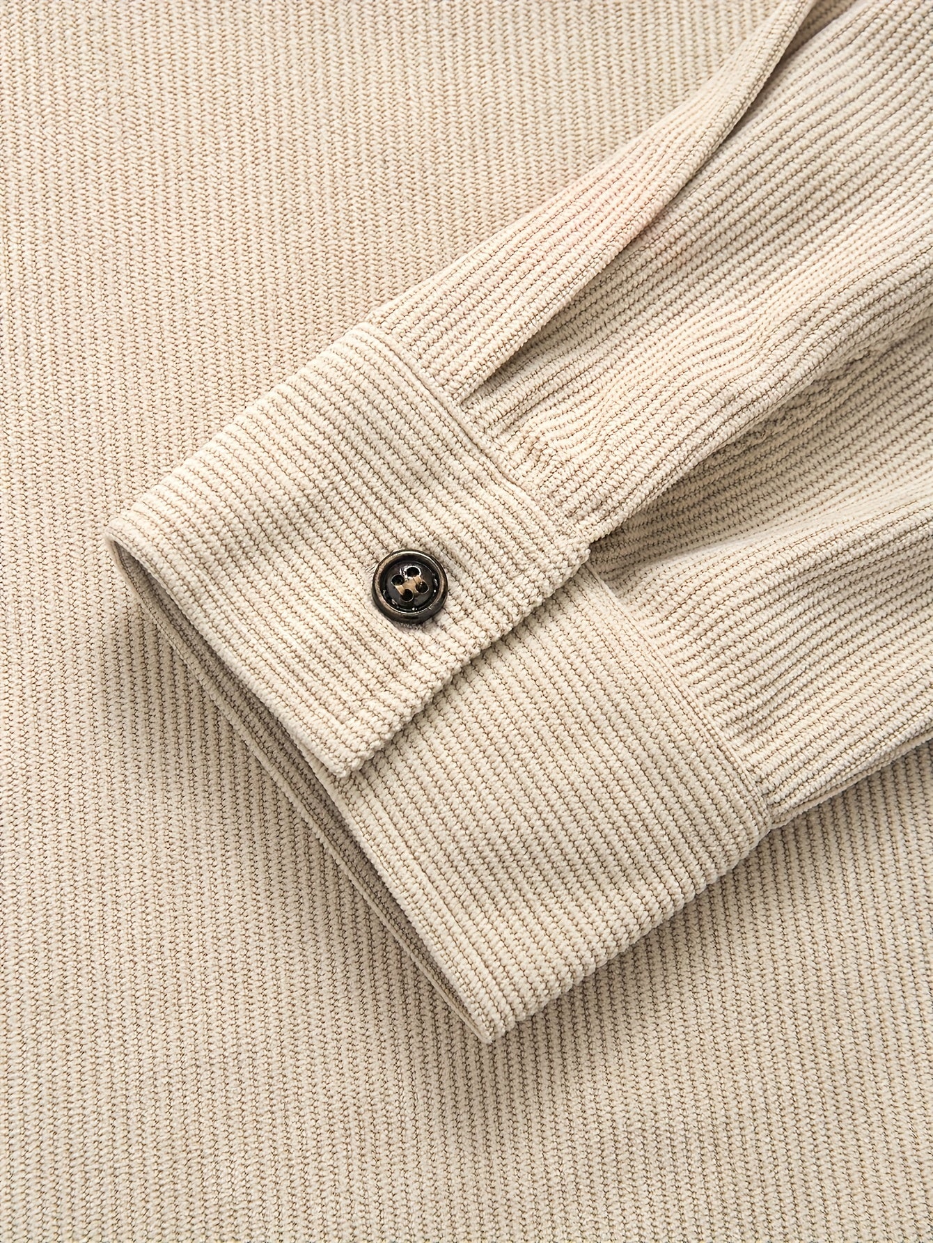 Cardigan in Velluto a Coste Casual
