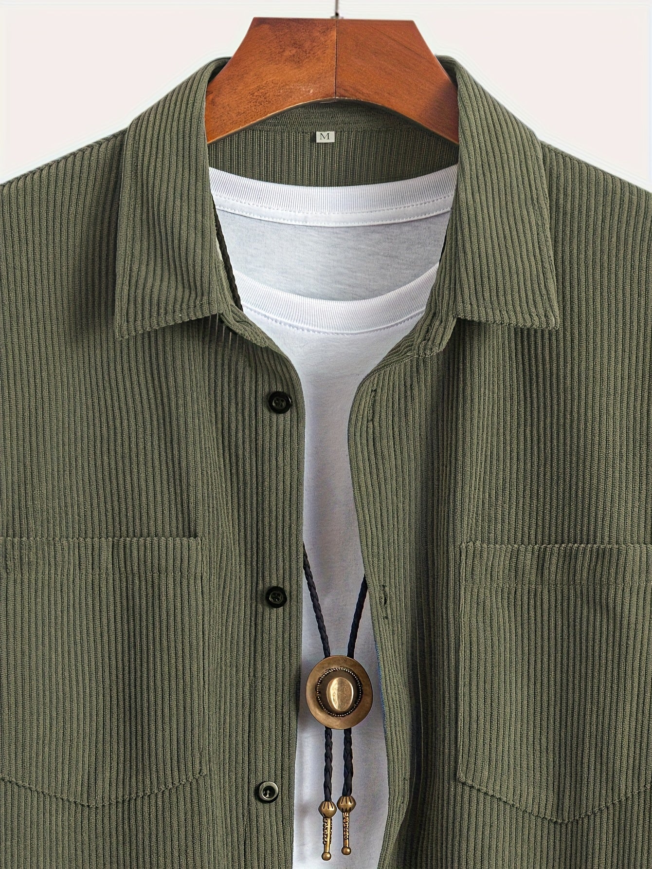 Cardigan in Velluto a Coste Casual