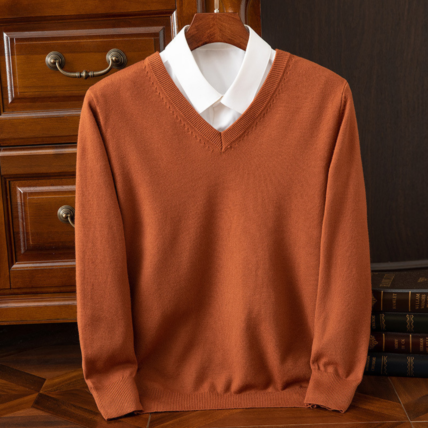 Maglione Chic con Scollatura a V