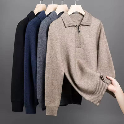 Maglione Gstaad in Cashmere con Zip a Quarto