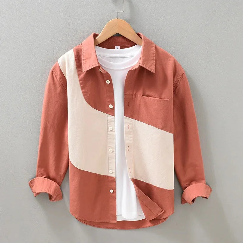 Camicia Bicolore in Cotone