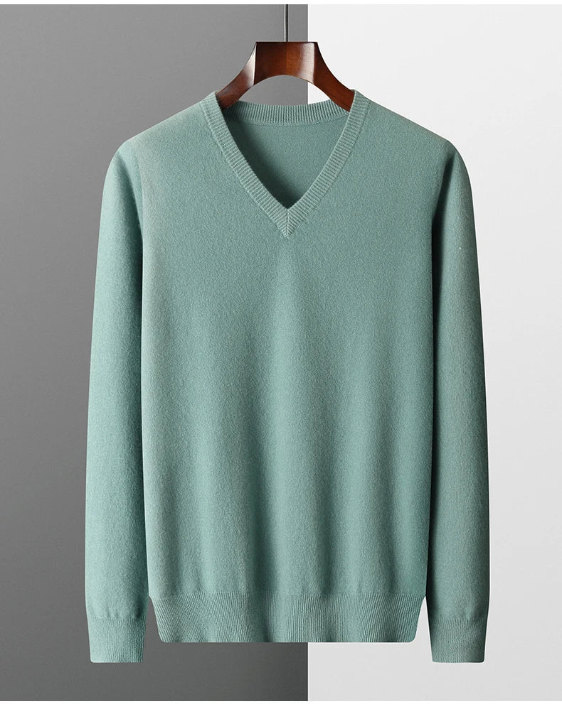 Maglione V-Neck in Lana