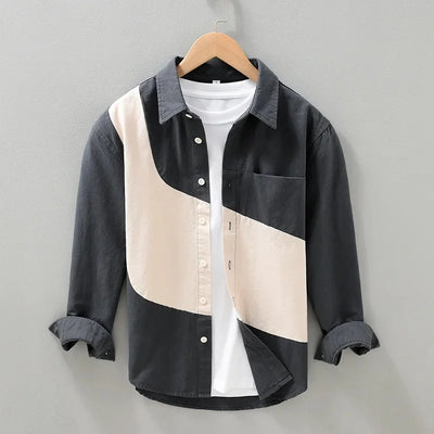 Camicia Bicolore in Cotone