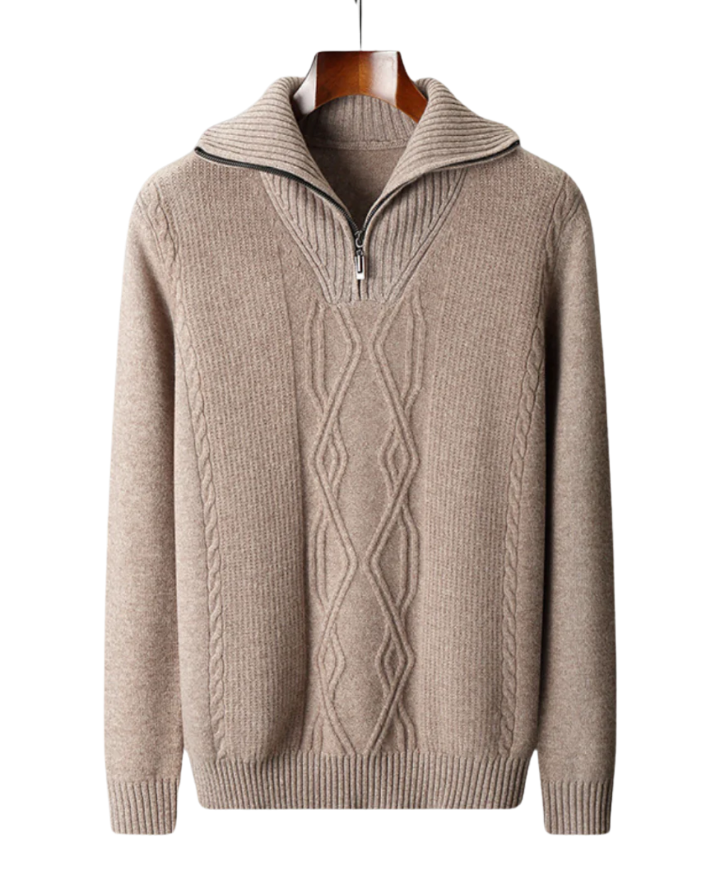 Maglione Zip in Lana Merino Taranto