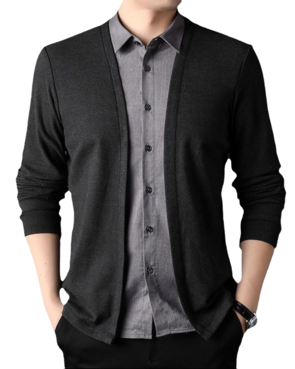 Camicia e cardigan 2-in-1