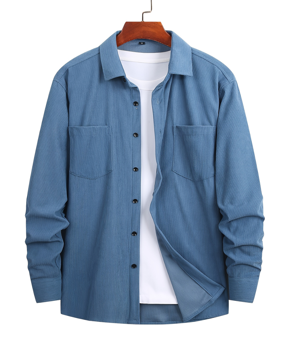 Cardigan in Velluto a Coste Casual