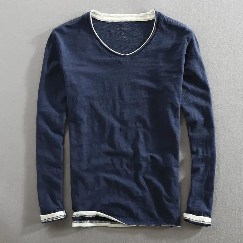 T-Shirt Vintage a Maniche Lunghe di Parigi