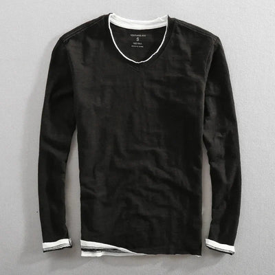 T-Shirt Vintage a Maniche Lunghe di Parigi
